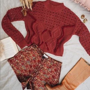 Burgundy sweater